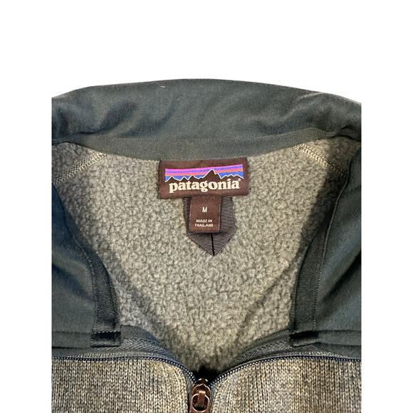 EUC Patagonia Women’s Heathered Green Better Sweater 1/4-Zip M Cozy Outdoorcore - Picture 3 of 10